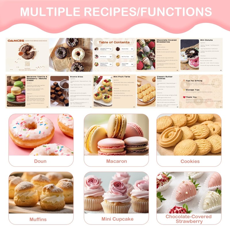24 PCS Pink Cookie Bakery Treat Boxes Clear Window For Desserts 12x8x2.5 In gallery