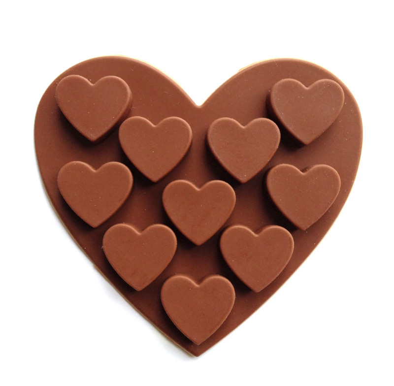 Heart chocolate mold cupcake cake silicone baking candy decorating mould chocola