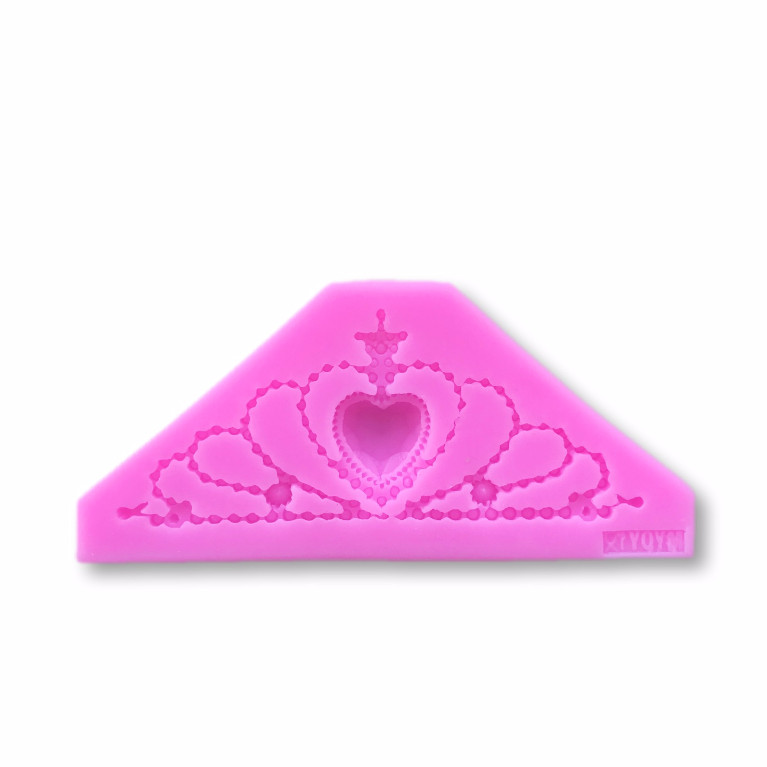 Jeweled Heart Tiara Silicone Mold | Bakell®