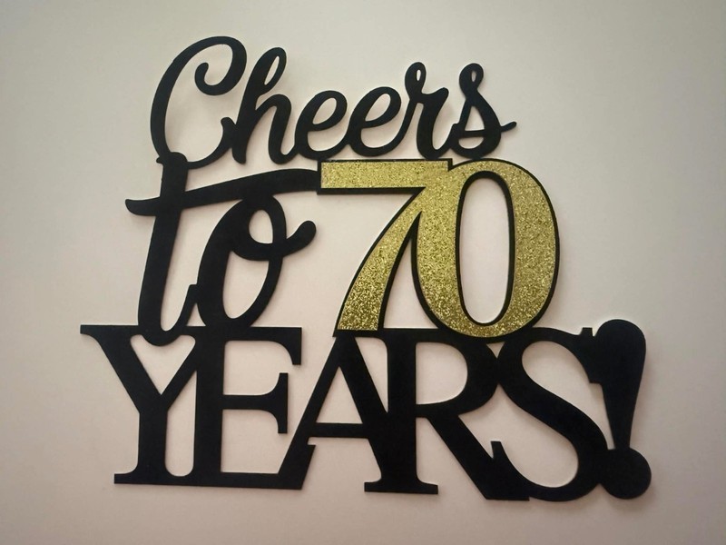 *assorted “70th BIRTHDAY CAKE TOPPERS” for birthday party 70 70 70 70 70 70 70