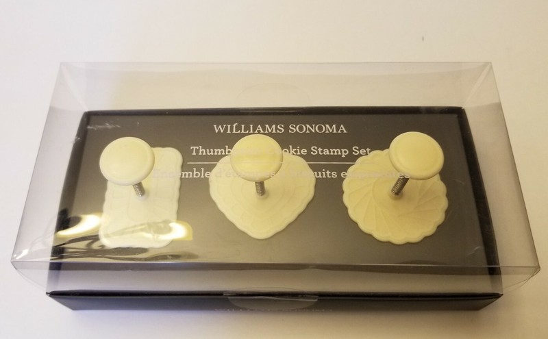 New Williams Sonoma Thumbprint Cookie Stamp Set