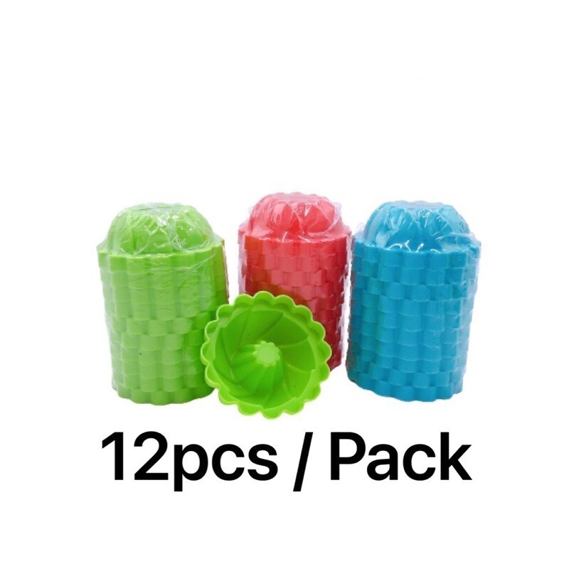2 X 12Pcs Puteri Ayu Malaysian Traditional Mold Jelly Muffin Pudding Cup Plastic
