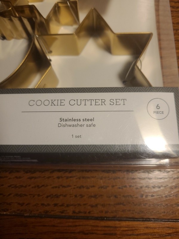 6 piece Threshold Hanukkah Cookie Cutter Set Cookie Swap Menorah Dreidel Star gallery