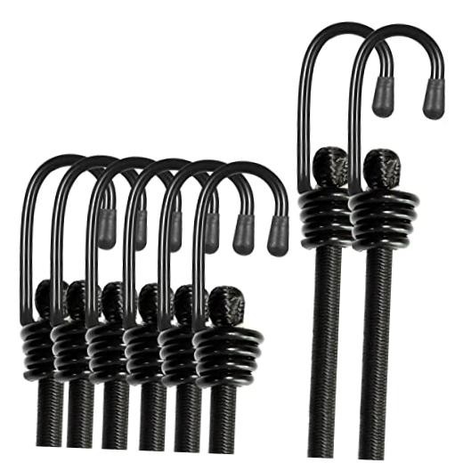 BEXSLE Bungee Cords with Hooks, Heavy 24 inches x 6 pcs + 48 inches x 2 pcs gallery