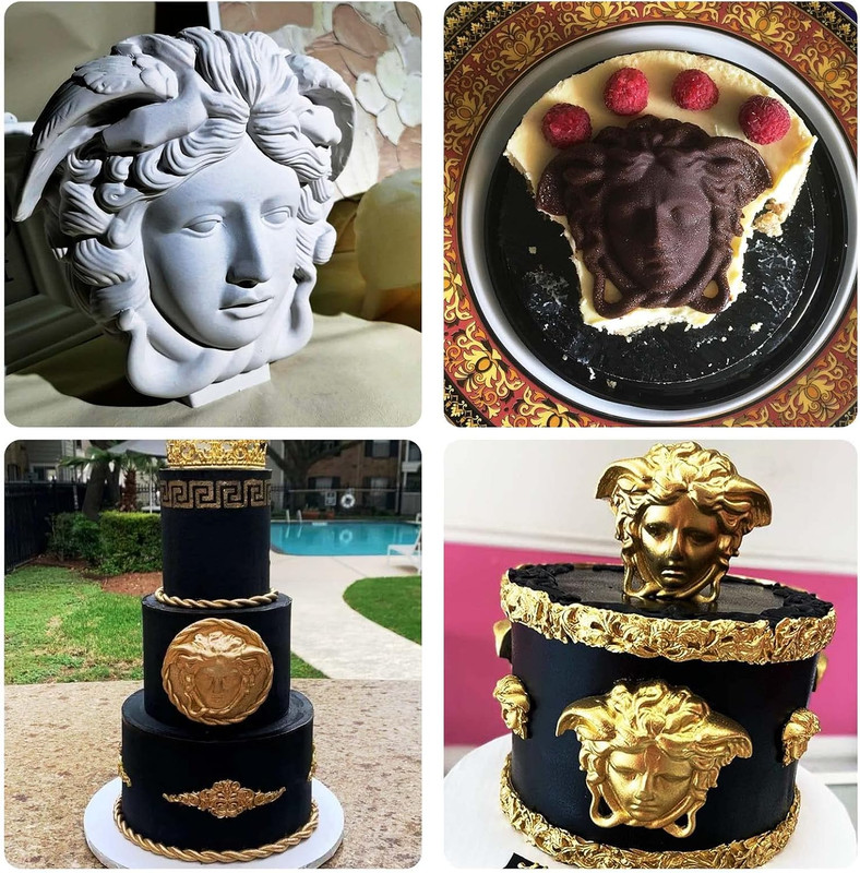 Medusa Fondant Molds, Mythology Goddess Chocolate Baking Mold, Cartoon Head Face gallery
