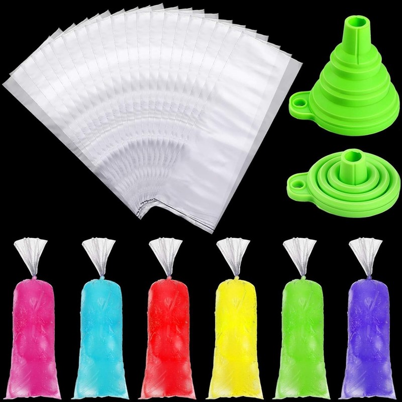 240 Pieces Ice Lolly Bolis Bags Disposable Ice Cream Lolly Mold Plastic Candy