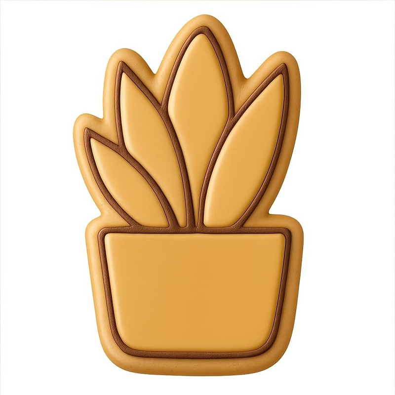 Snake Plant Sentinel Cookie Cutter & Stamp, Fondant & Clay - 2.9x4 gallery