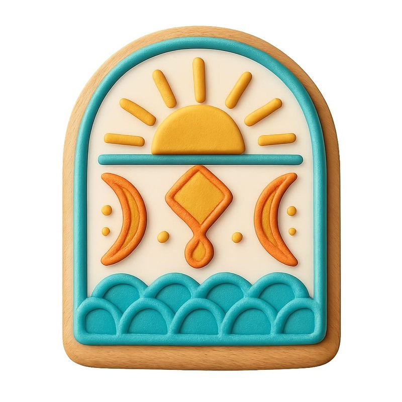 Boho Luxe Cookie Cutter & Stamp, Fondant & Clay - 4x3.5 gallery