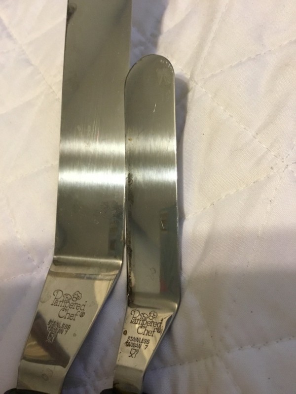 2 pc PAMPERED CHEF Cake Frosting Offset SPREADERS Icing Spatula Stainless gallery