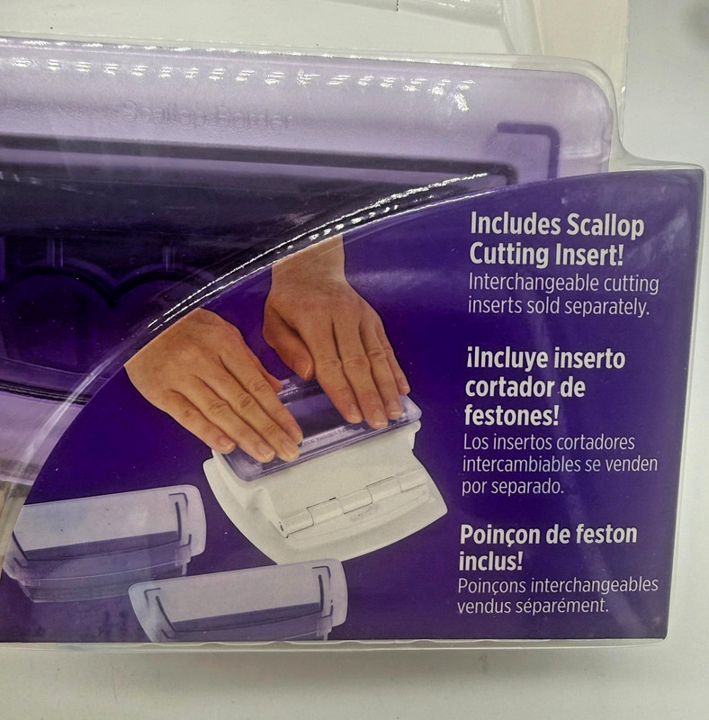 Wilton Sugar Sheets Border Punch Set Scallop Insert Purple Cake Stencil gallery