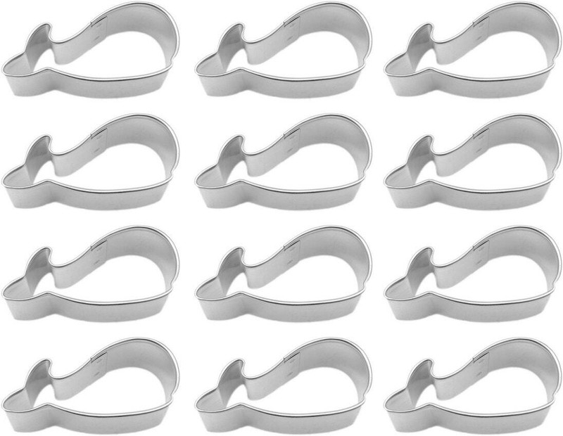 1 Dozen 12 Mini Whale 2” Cookie Cutters Party Favors Metal
