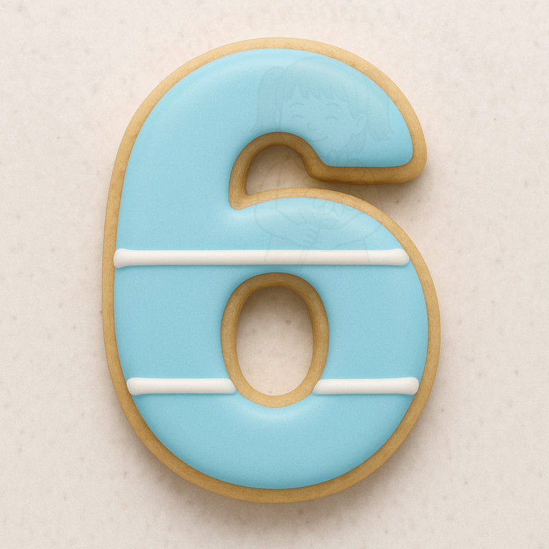 Number 6 Cookie Cutter: 3.5″