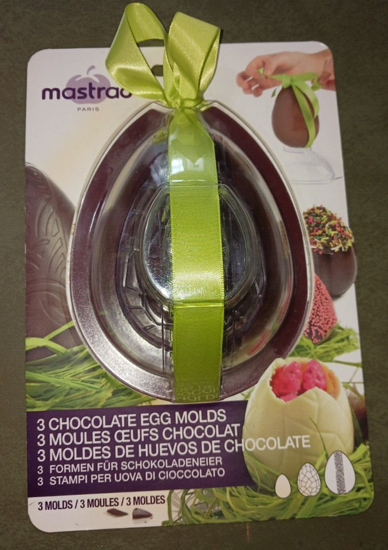 Mastrad Paris 3 Translucent Chocolate Egg Molds Eggs Small Medium Large Easter