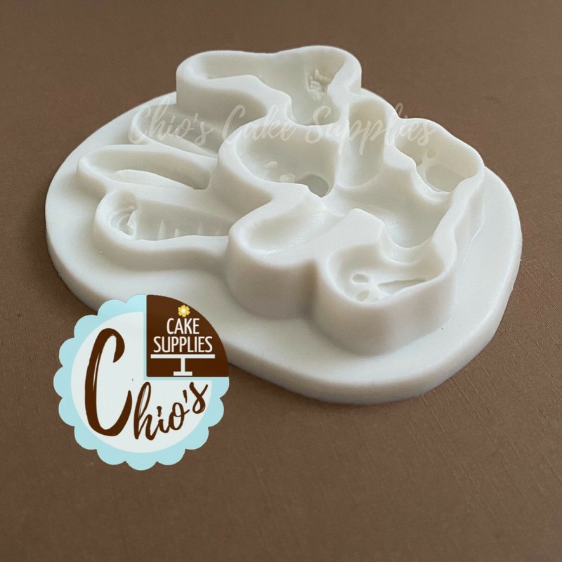 Rabbit / Bunny silicone mold with carrot and rabbit bottom cavities. gallery