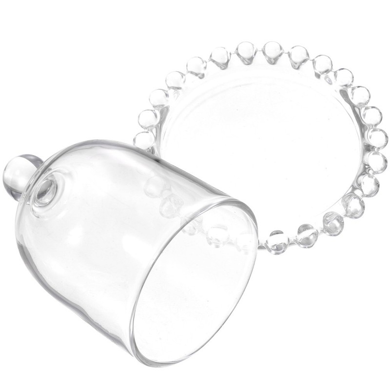 Glass Dome Cake Display Mini￼ Serving Stand Plate with Cover Lid