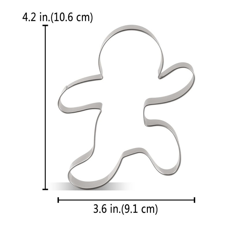 LILIAO Christmas Running Gingerbread Man Cookie Cutter - 3.6 x 4.2 inches - S... gallery