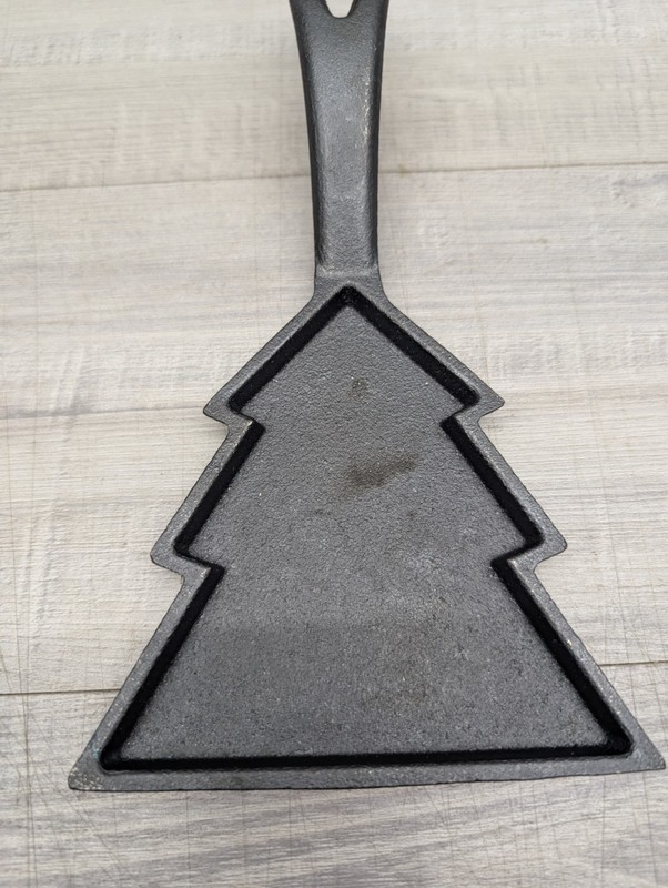 Cast Iron Snowflake/tree Shape Baking Pan Cookie Mold Pancake. Egg Skillet. gallery