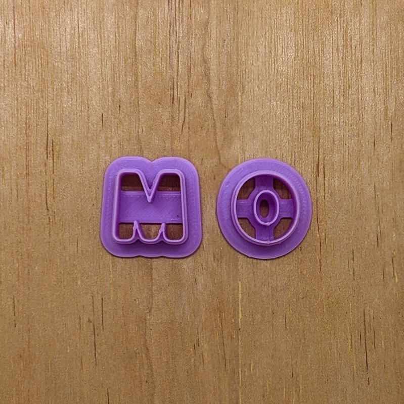 Mom Letters M and O, 2 Piece Cutter Set: Tool for Cookies, Ceramics, Pottery gallery