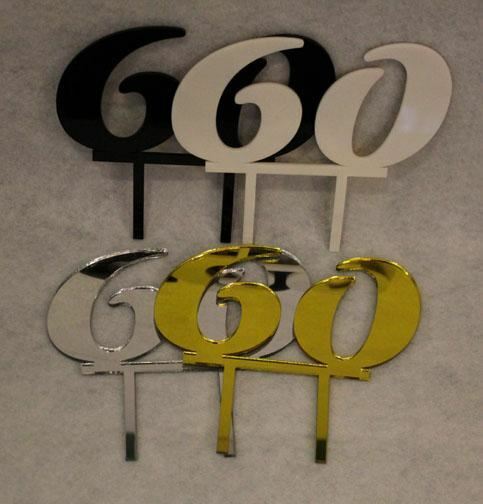 Birthday Cake Toppers – 60 – Assorted Colors