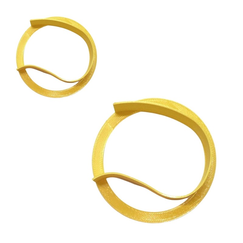 TENNIS BALL SET OF 2 SIZES CONCHA COOKIE CUTTER MEXICAN SWEET BREAD STAMP PR1770