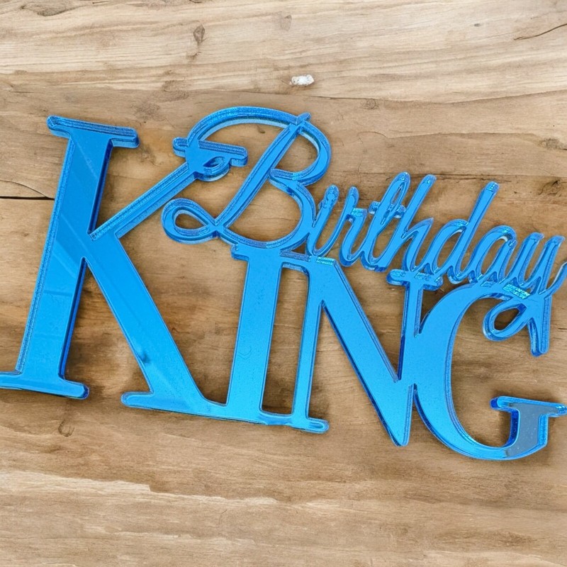 Acrylic Birthday King Cake Topper And Cake Charm Birthday Party Celebrations gallery