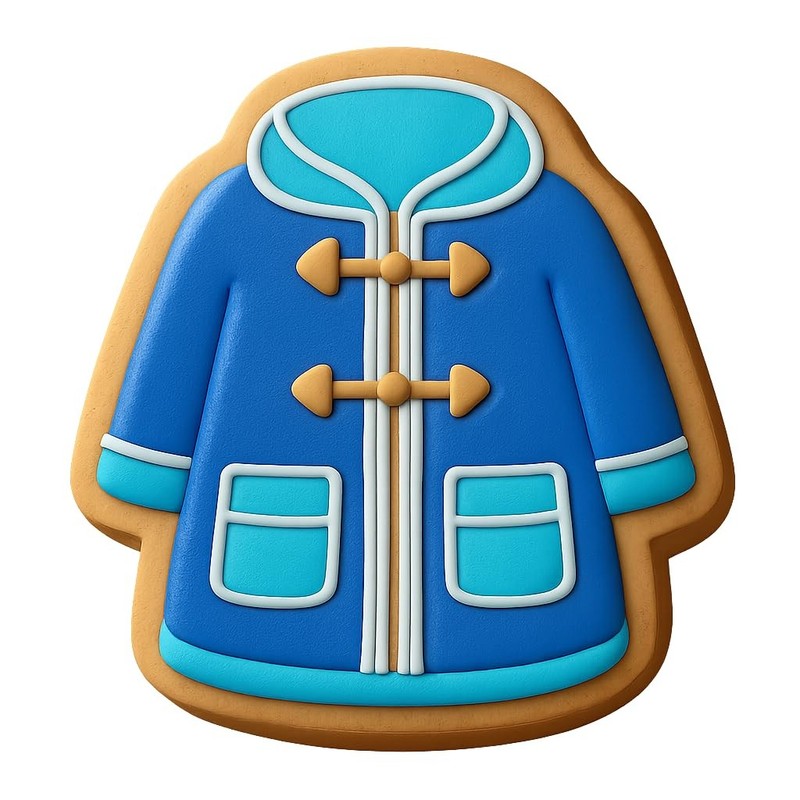 Toggle Jacket Cookie Cutter & Stamp, Fondant & Clay Cutter - 3.7x4" gallery