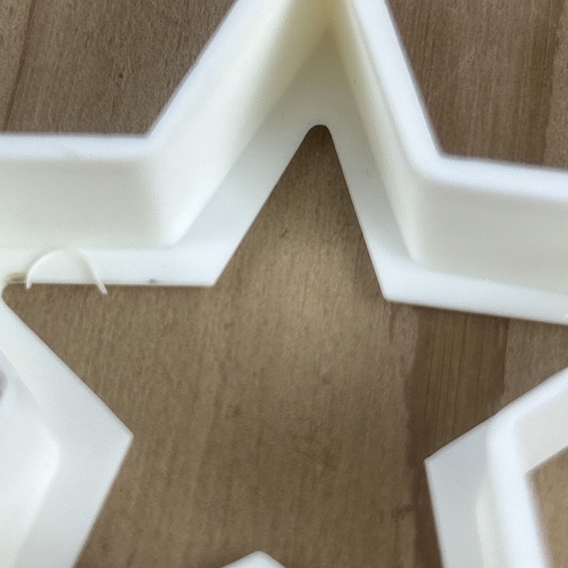Star Cookie Cutter 2.5” White Plastic Christmas Patriotic Holiday gallery