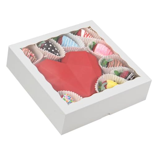 14pcs 9x9x2.5 Inches Bakery Boxes with Window Pie Boxes Breakable Heart Boxes... gallery