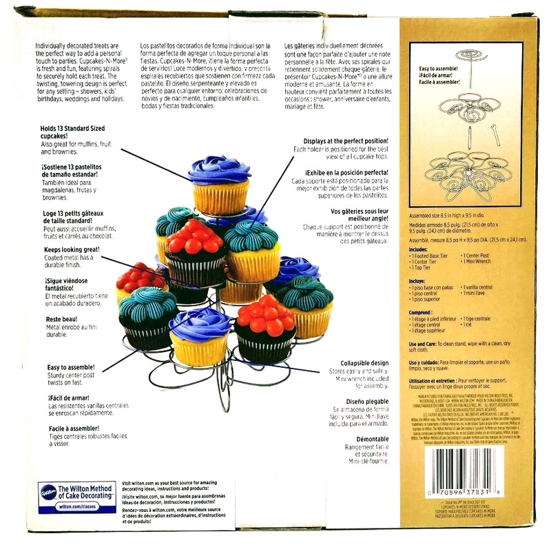 Wilton Cupcakes 'n More Desert/Cupcake Stand - Coated Metal Wire - Holds 13 - gallery