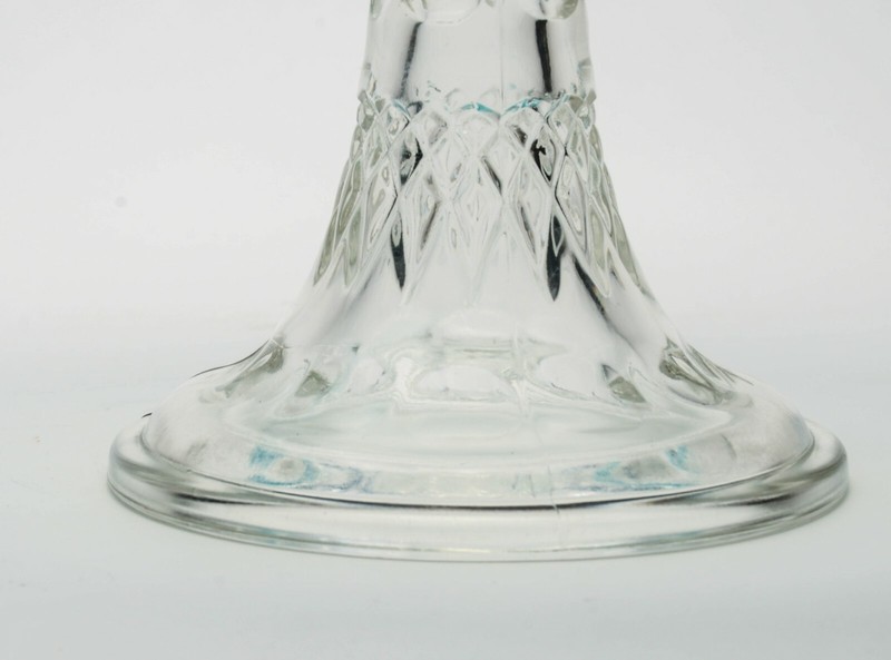 Vintage McKee Glass Co. Plymouth Thumbprint Cake Pedestal with Rum Well - EUC gallery