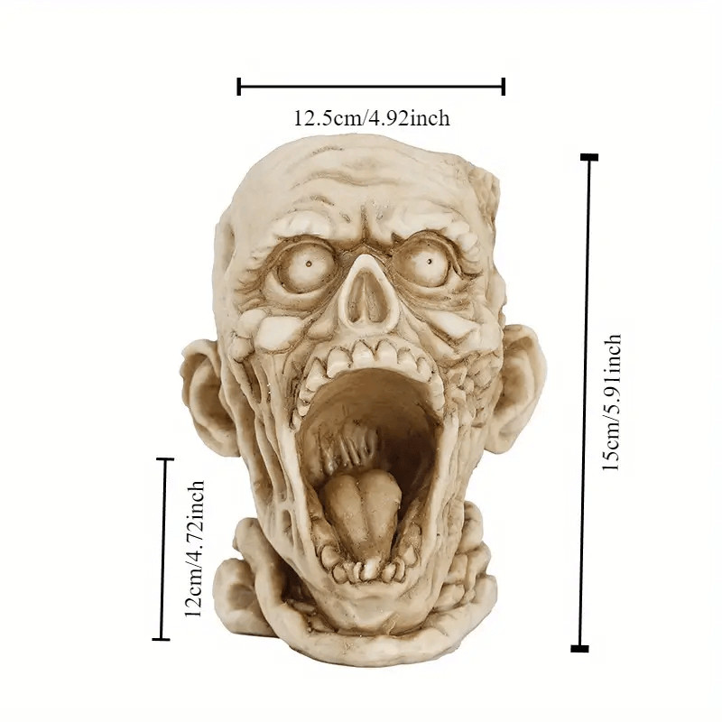 skull zombie Resin, hard plaster, soap, beeswax candle mold gallery