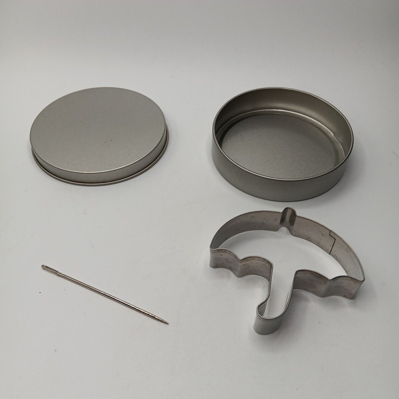 Squid Game dalgona candy umbrella Metal Cookie Cutter mold kit