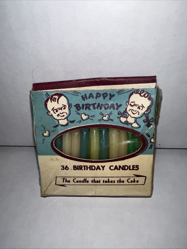 Vintage Rare Toll House Birthday Candles 36 Count Colors The Cake