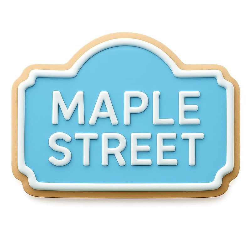 Springtime Maple Street Cookie Cutter & Stamp, Fondant & Clay Cutter - 4x3.1" gallery
