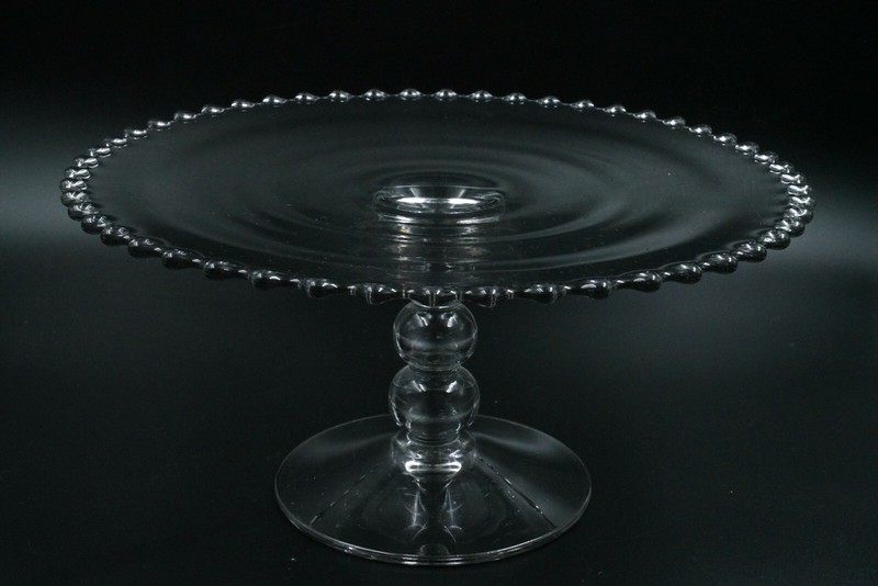 Vintage Candlewick Glass Cake Pedestal Stand Elegant 11" D gallery