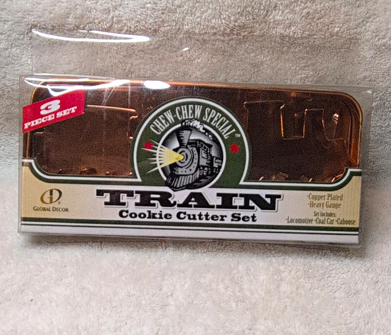 Train Cookie Cutters 3pc Copper Plated