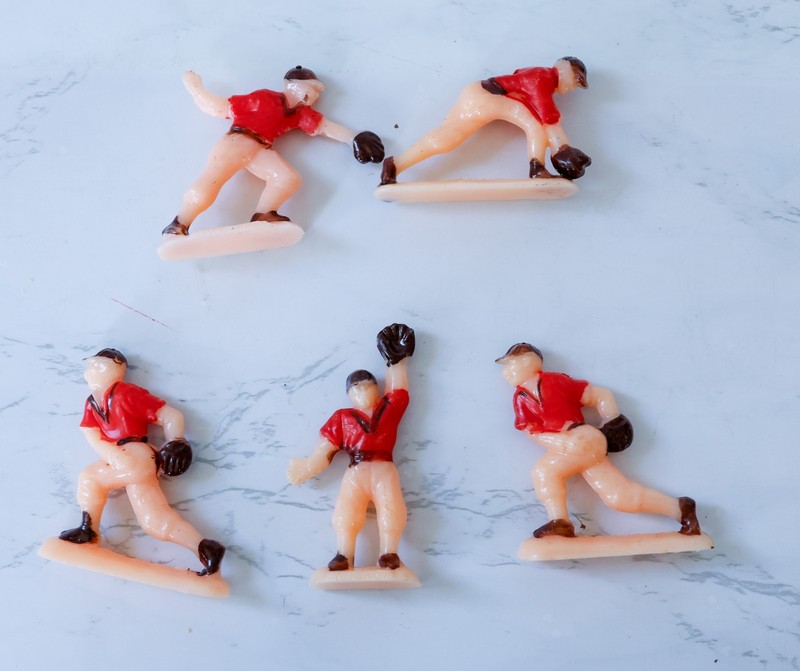 VTG 50s Baseball Player Cake Toppers Set of 5 MCM Retro Boys Sport Party Favors gallery