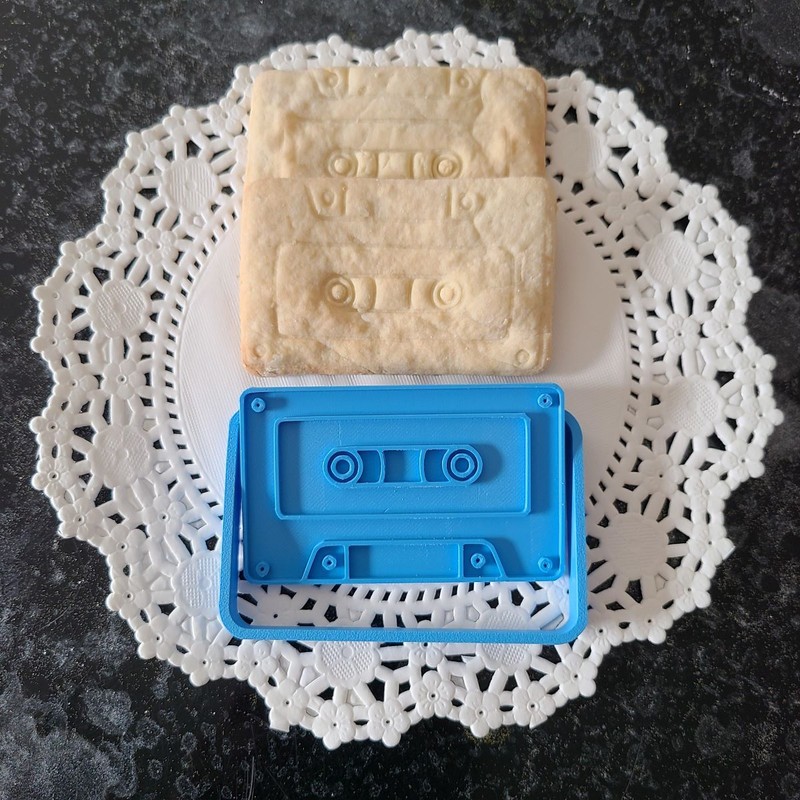 Cassette Tape Cookie Cutter & Stamp - Perfect Gift Birthday Party gallery