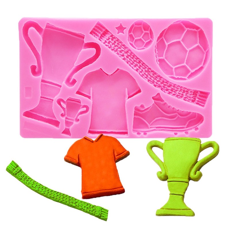 Football Trophy Silicone Fondant Molds Clothes Shoes Cake Chocolate Mould DIY gallery