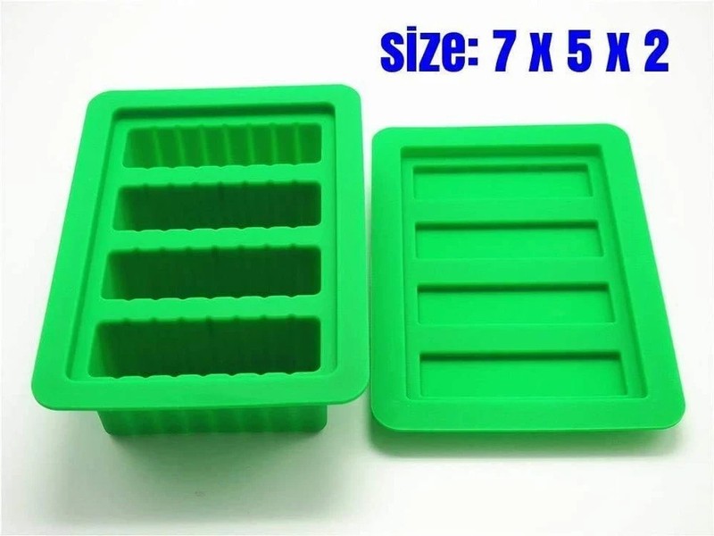 Silicone Butter Molds Tray with Lid Large 4 Butter Maker for Brownies Butter gallery