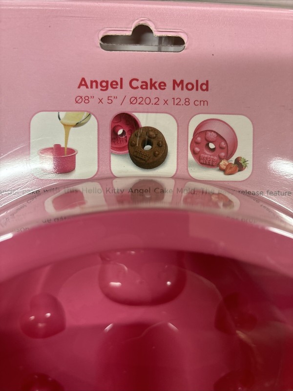 Hello Kitty Silicone Angel Cake Mold Pink 8”x5” Baking Cake Mold Hello Kitty gallery