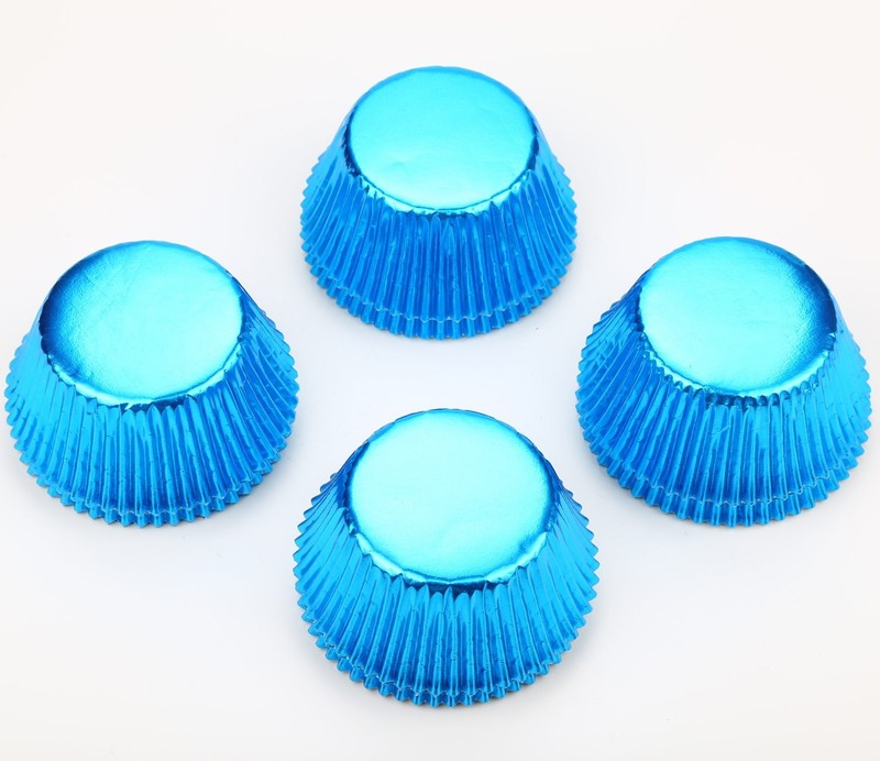 200-Count Blue Foil Standard Cupcake Liners Muffin Wrappers for Baking Party gallery