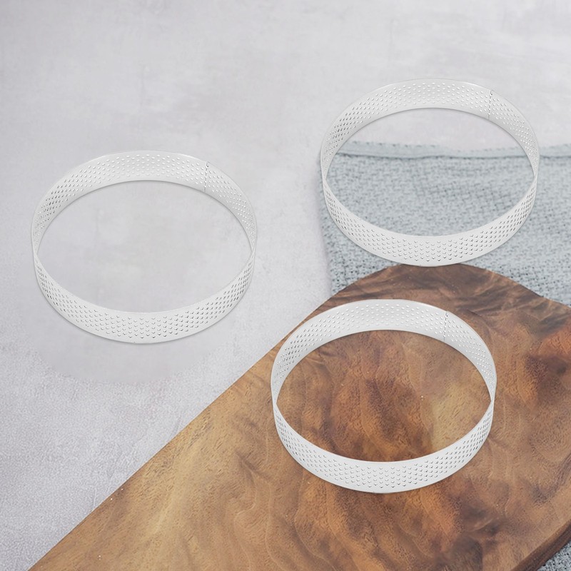 4 Pcs Circular Porous Tart Bottom Tower Pie Cake Mould Baking Tools9261 gallery