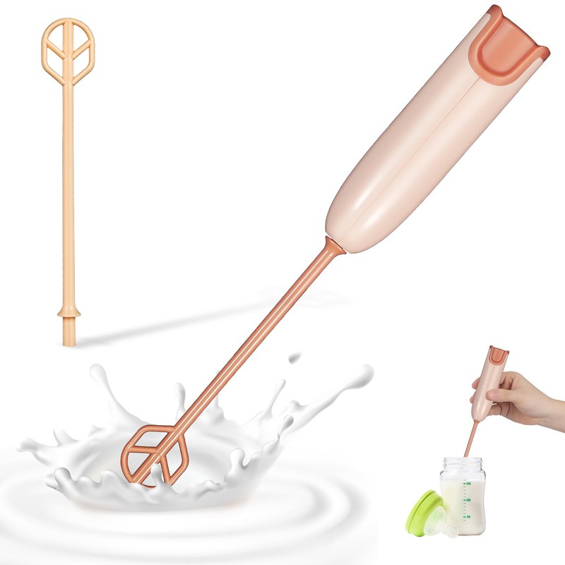 Handheld Baby Formula Mixer with 2 Stirring Sticks, Portable Small Drink Milk…