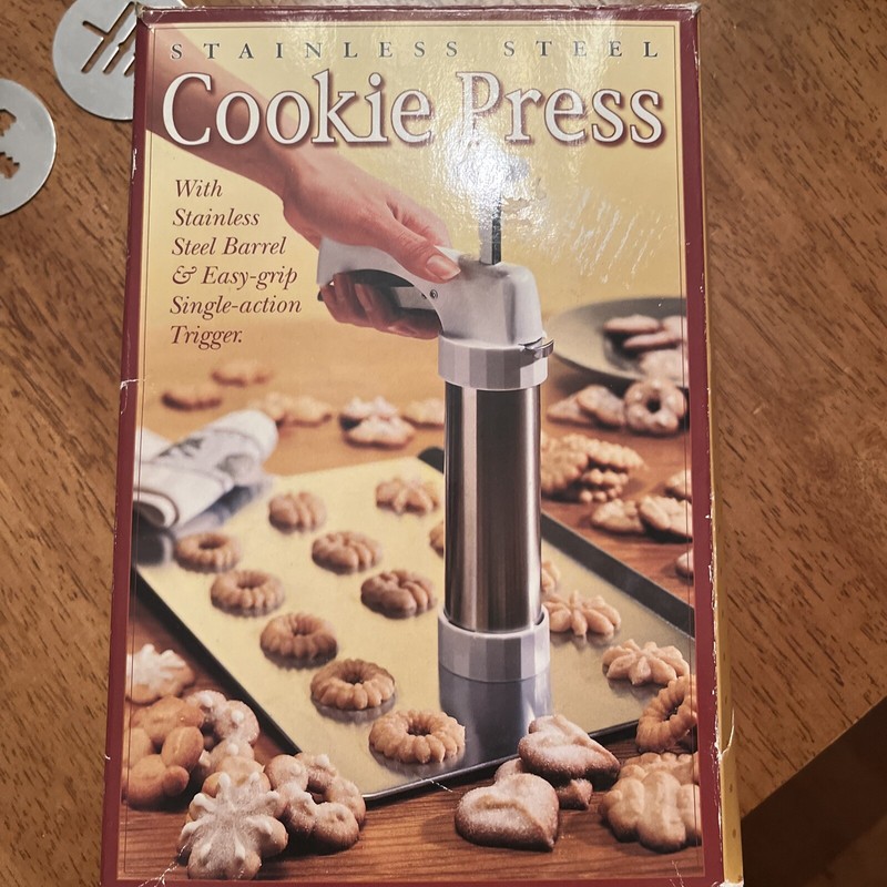 Kuhn Rikon Switzerland: Stainless Steel Cookie Press 20 Discs 6 Tips Baking gallery