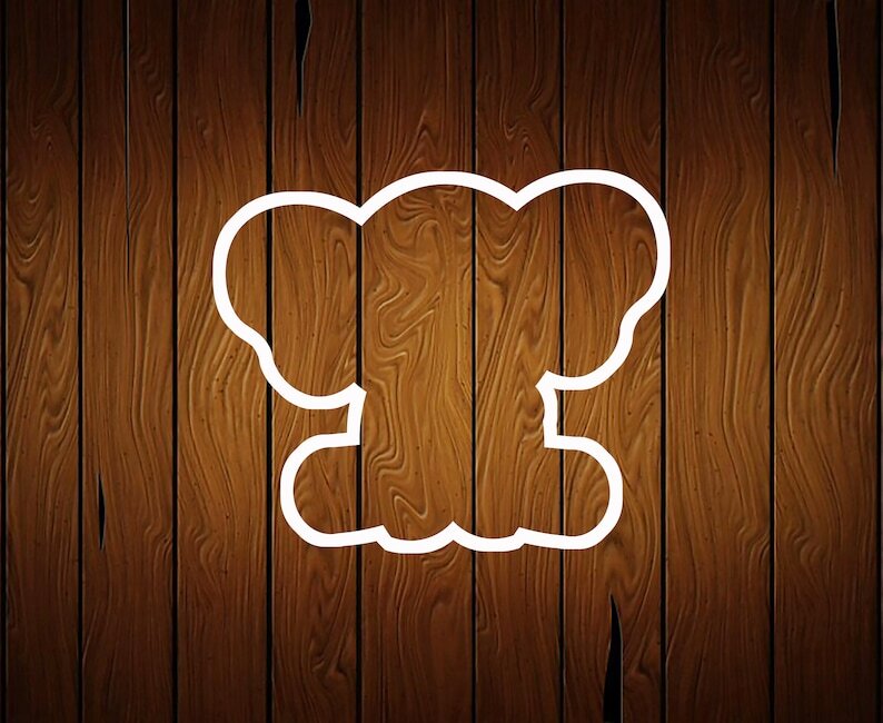 Baby Elephant Cookie Cutter - 3D Printed Food Safe PLA Plastic gallery