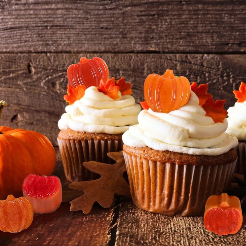 Pumpkin Chocolate Mold 3 Pack Silicone Autumn Candy Baking Cake Soap Candle Mold gallery
