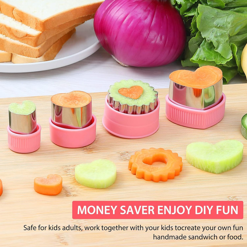 Heart Cookie Cutters Set,6 Pcs Uncrustables Maker Bread Cutters Heart Shapes DIY gallery