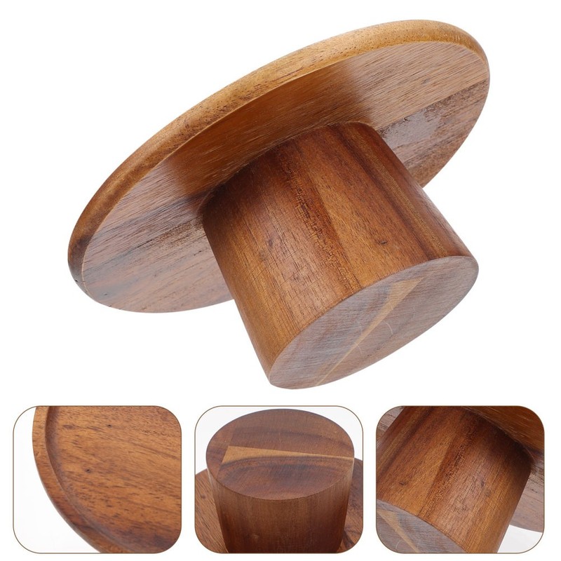 1Pc Practical Cake Display Stand Multi-function Wooden Dessert Stand Holder gallery