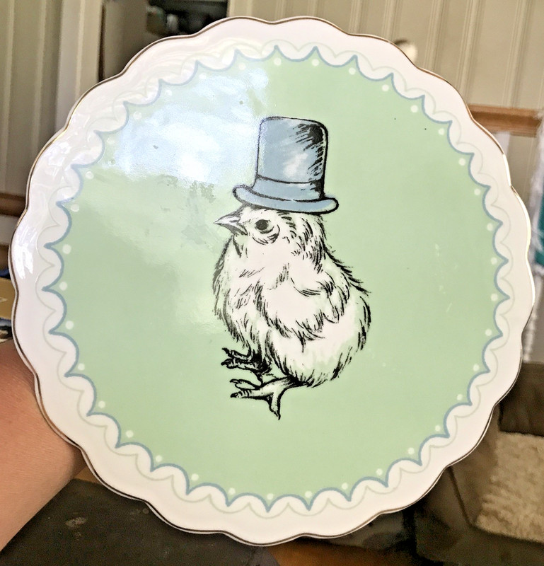 “Hippity Hoppity” Chick In a Top Hat Came Stand EASTER DECOR Cottagecore